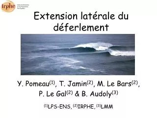 extension lat rale du d ferlement