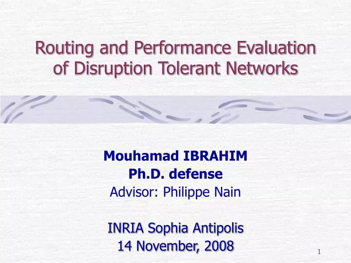 routing and performance evaluation of disruption tolerant networks