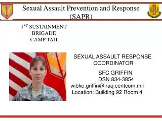 Sexual Assault Prevention and Response (SAPR)