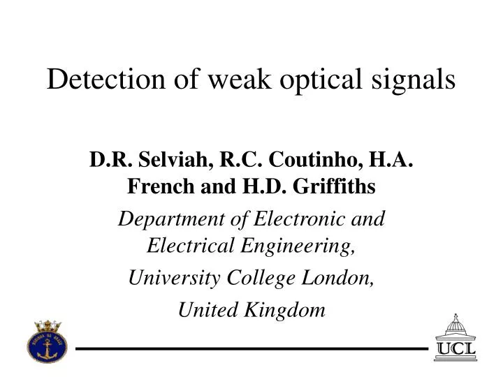 detection of weak optical signals