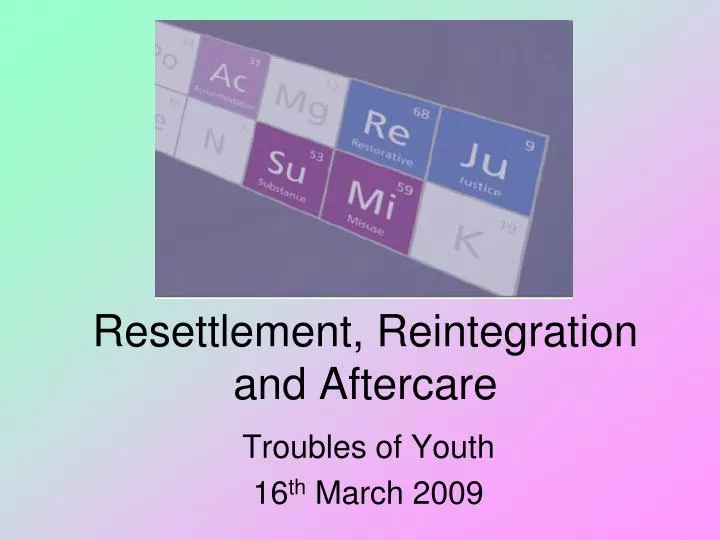 resettlement reintegration and aftercare