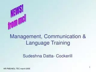 Management, Communication &amp; Language Training