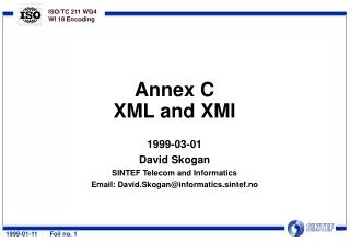 Annex C XML and XMI