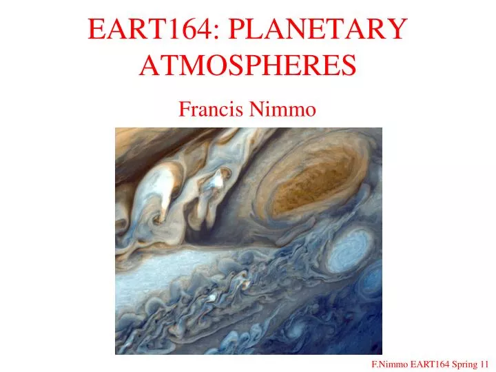 eart164 planetary atmospheres
