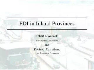 FDI in Inland Provinces