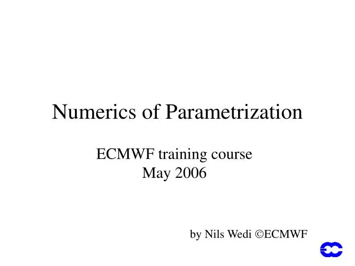 numerics of parametrization