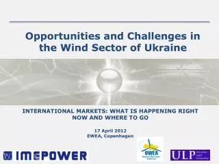 Opportunities and Challenges in the Wind Sector of Ukraine