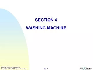 SECTION 4 WASHING MACHINE