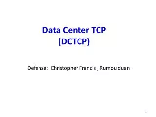 Defense: Christopher Francis , Rumou duan