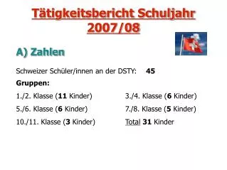 t tigkeitsbericht schuljahr 2007 08