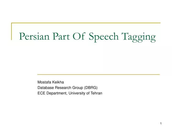 persian part of speech tagging