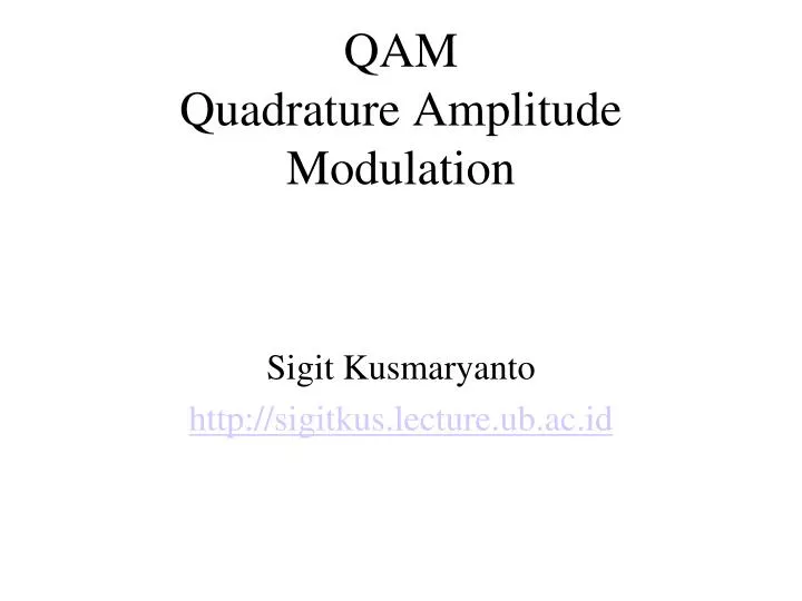qam quadrature amplitude modulation