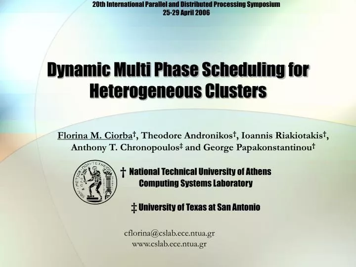 dynamic multi phase scheduling for heterogeneous clusters