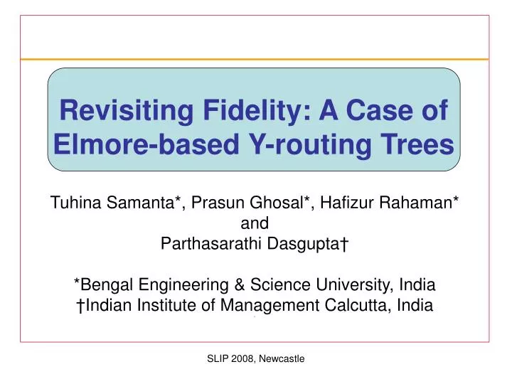 revisiting fidelity a case of elmore based y routing trees