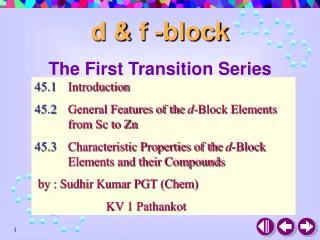 The First Transition Series