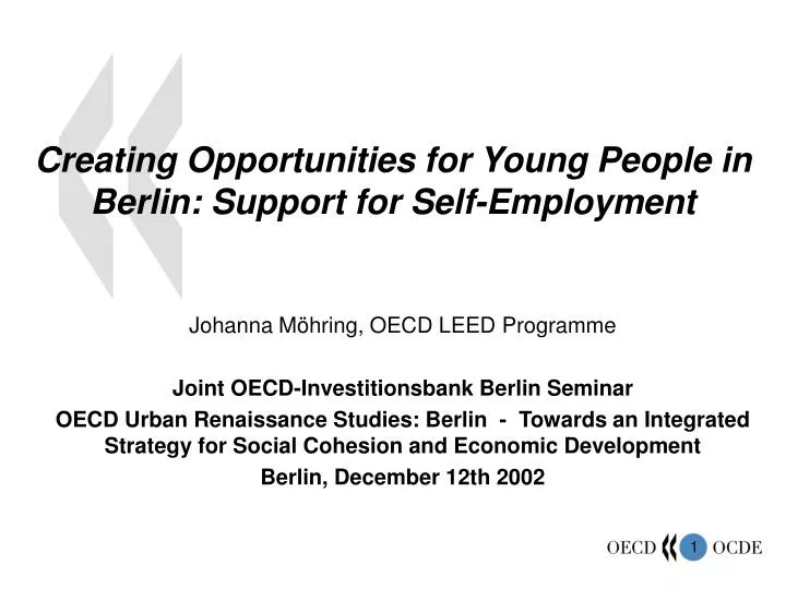 creating opportunities for young people in berlin support for self employment