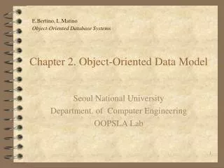 Chapter 2. Object-Oriented Data Model