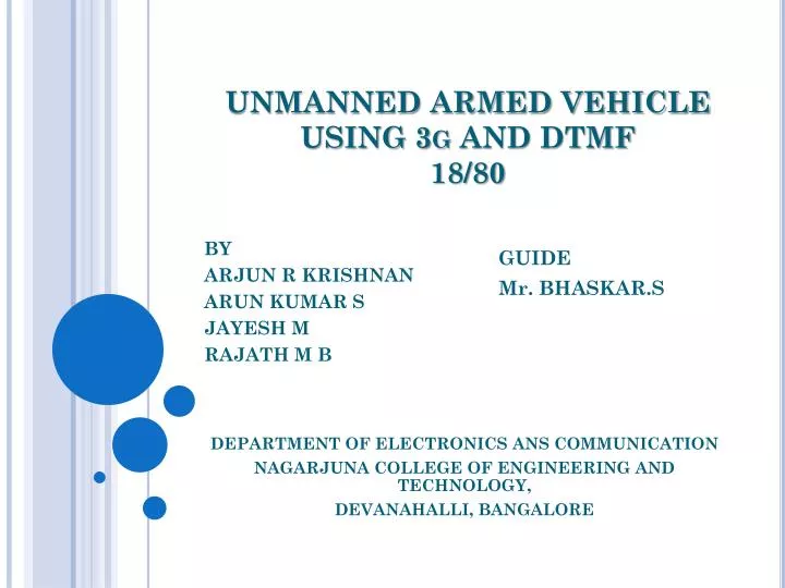 unmanned armed vehicle using 3g and dtmf 18 80