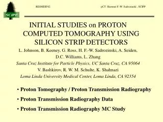INITIAL STUDIES on PROTON COMPUTED TOMOGRAPHY USING SILICON STRIP DETECTORS