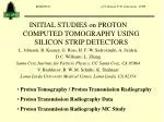 Exploring Proton Computed Tomography with Silicon Strip Detectors - slide 1