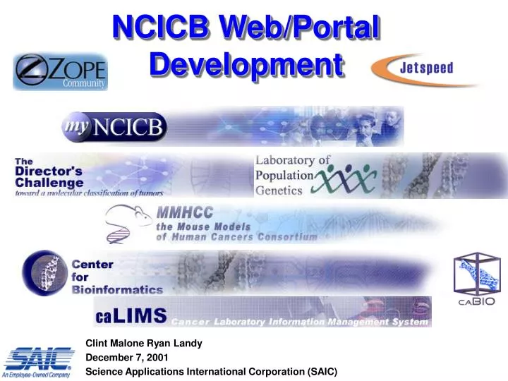 ncicb web portal development
