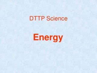 DTTP Science