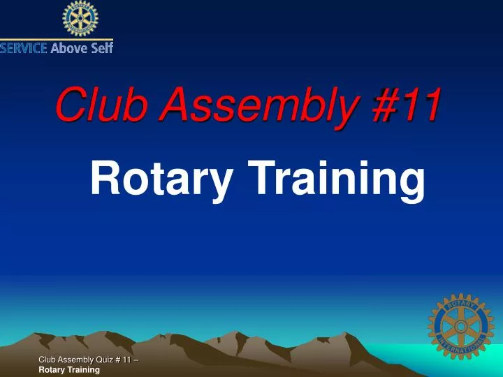 club assembly 11