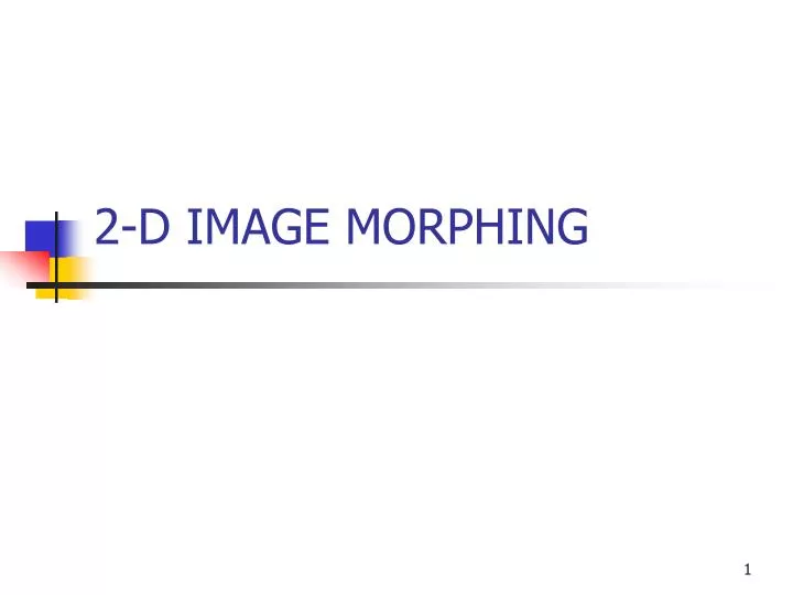 2 d image morphing