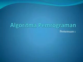 algoritma pemrograman