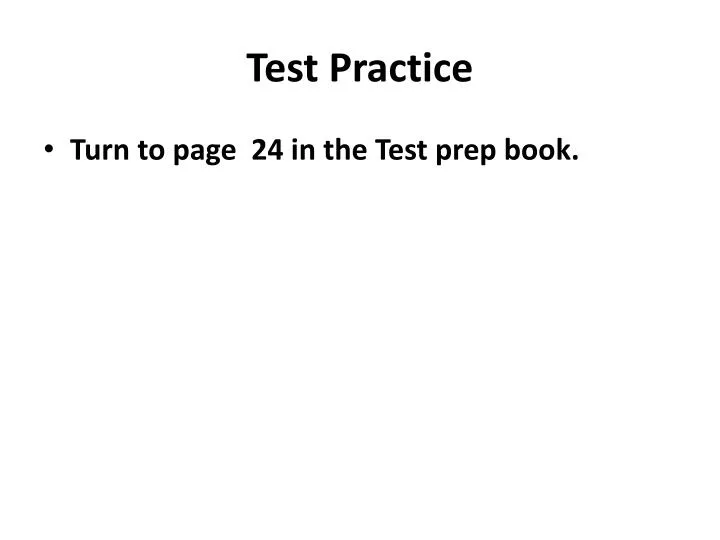 test practice