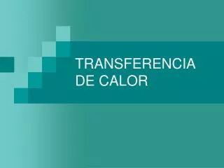 transferencia de calor