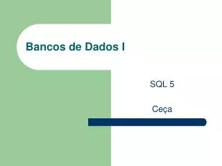 bancos de dados i