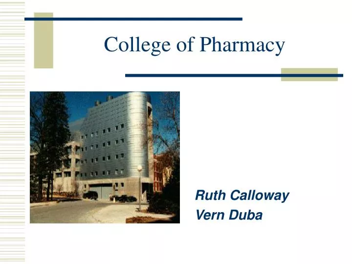 college of pharmacy