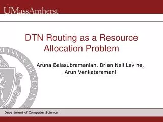 DTN Routing as a Resource Allocation Problem