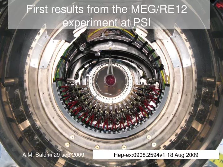 first results from the meg re12 experiment at psi