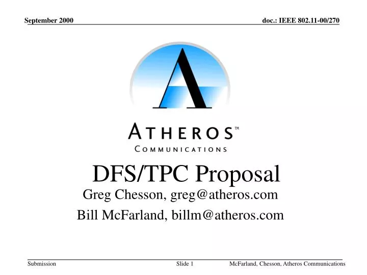dfs tpc proposal