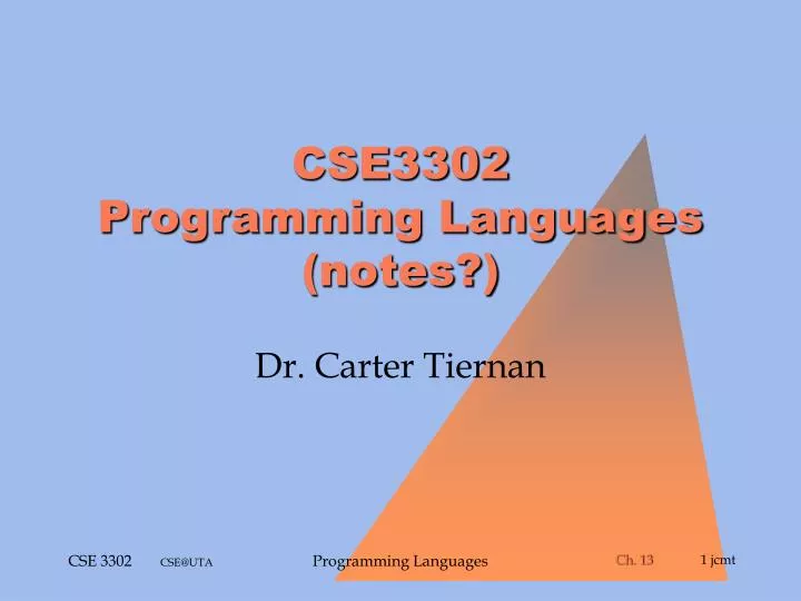 cse3302 programming languages notes