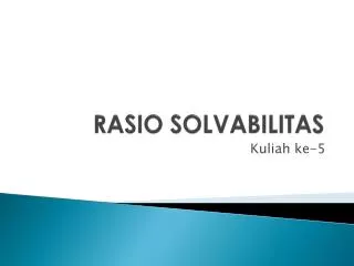 rasio solvabilitas