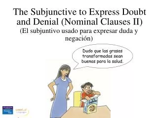 The Subjunctive to Express Doubt and Denial (Nominal Clauses II)