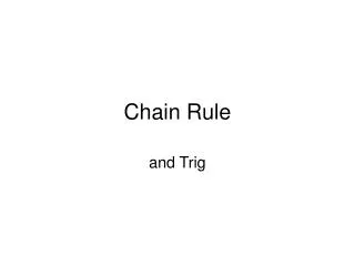 Chain Rule