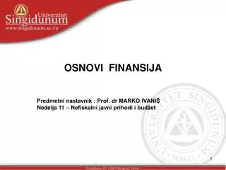 osnovi finansija
