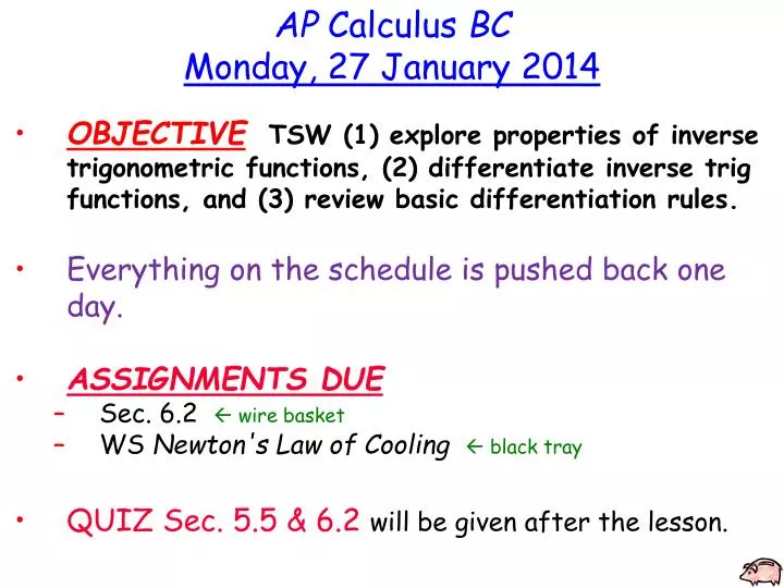 ap calculus bc monday 27 january 2014
