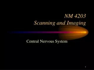 NM 4203 Scanning and Imaging