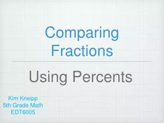 Comparing Fractions