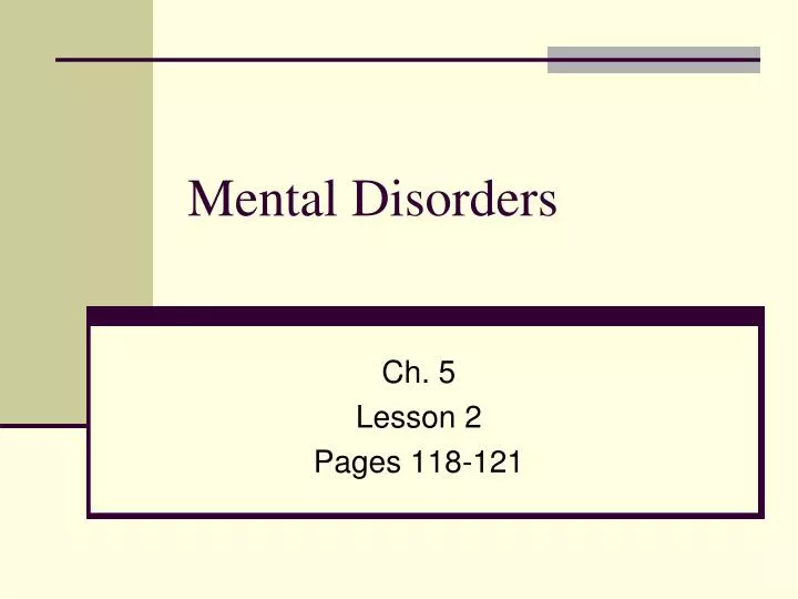 mental disorders