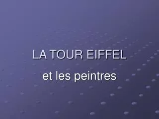 la tour eiffel