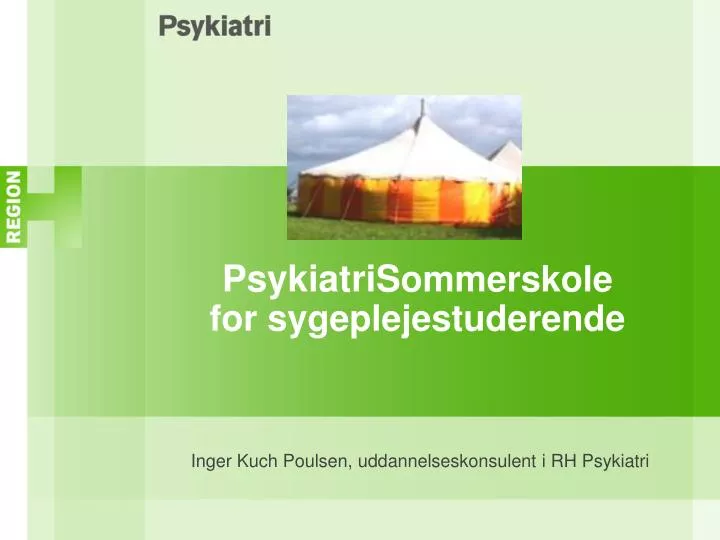 psykiatris ommerskole for sygeplejestuderende