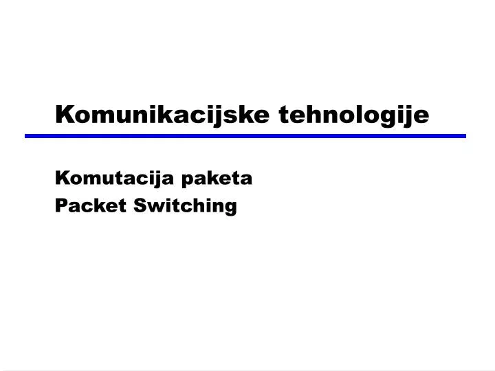 komunikacijske tehnologije