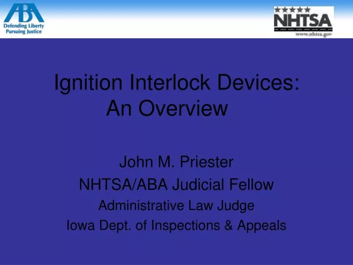 ignition interlock devices an overview