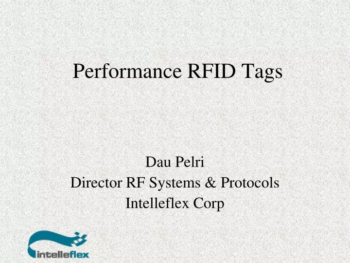 performance rfid tags